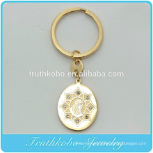 TKB - K0005 Blessed Virgin Mary Jesus Pendant with Crystal Keychain